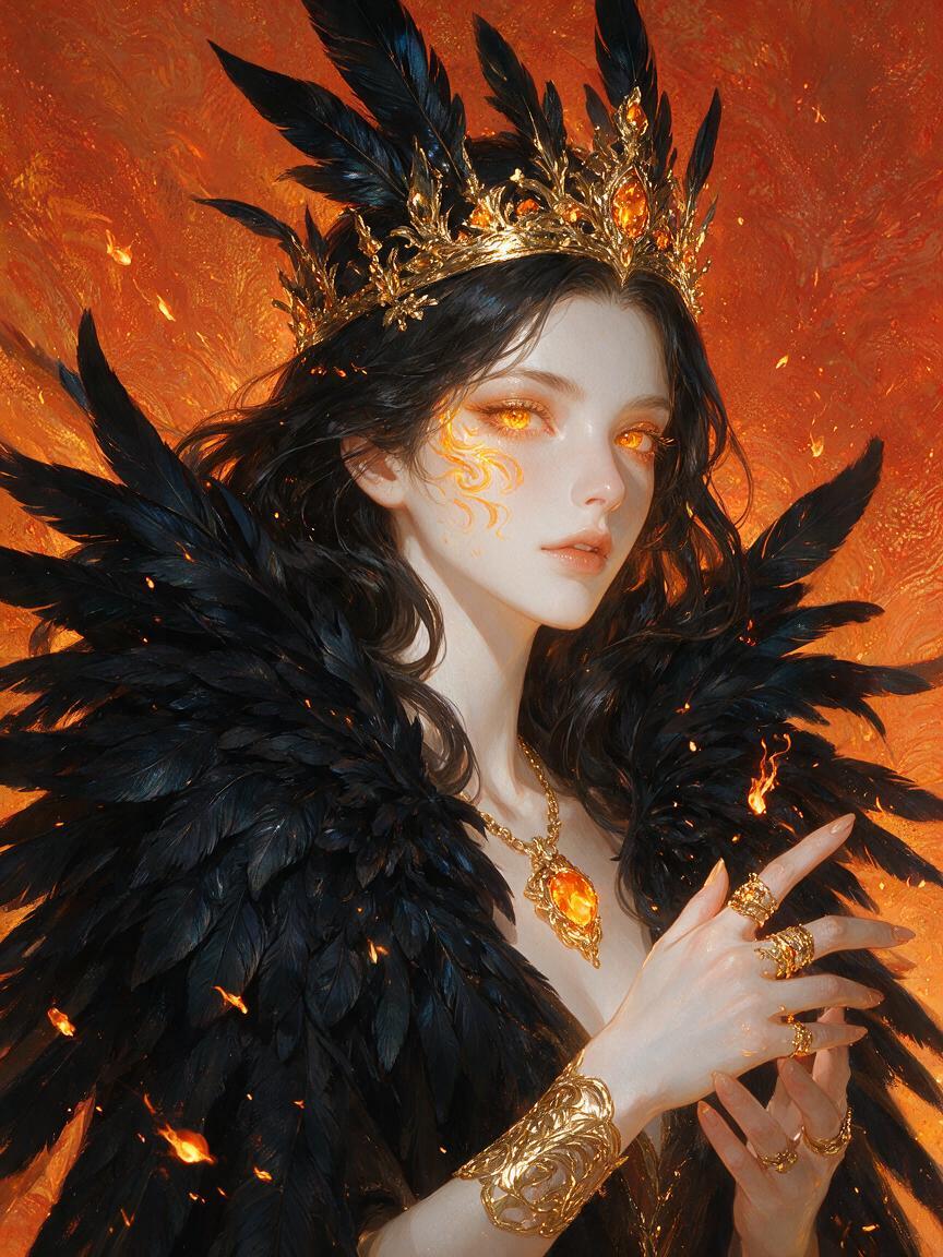 The Obsidian Crown Fire Queen