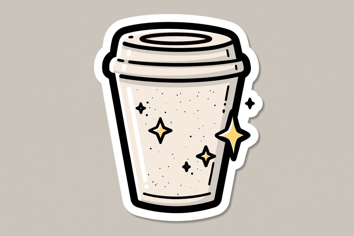 Retro Hand-Drawn Die-Cut Sticker Art - alternate