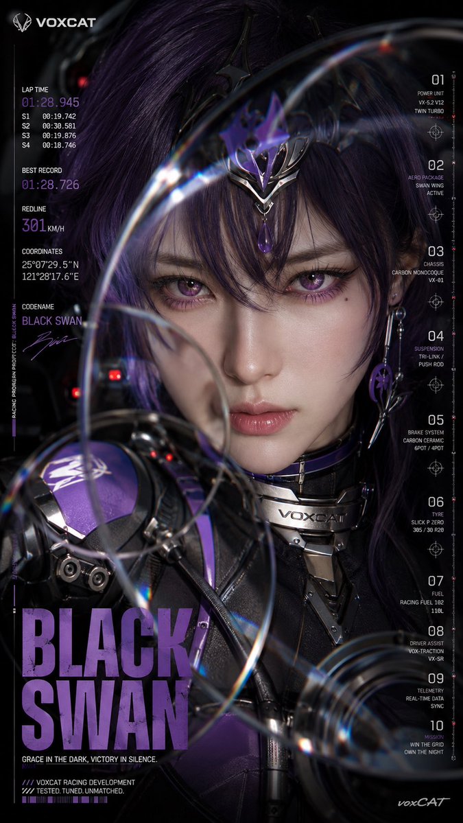 Futuristic Cyber-Racing Portrait with Optical Glass Refraction - alternate