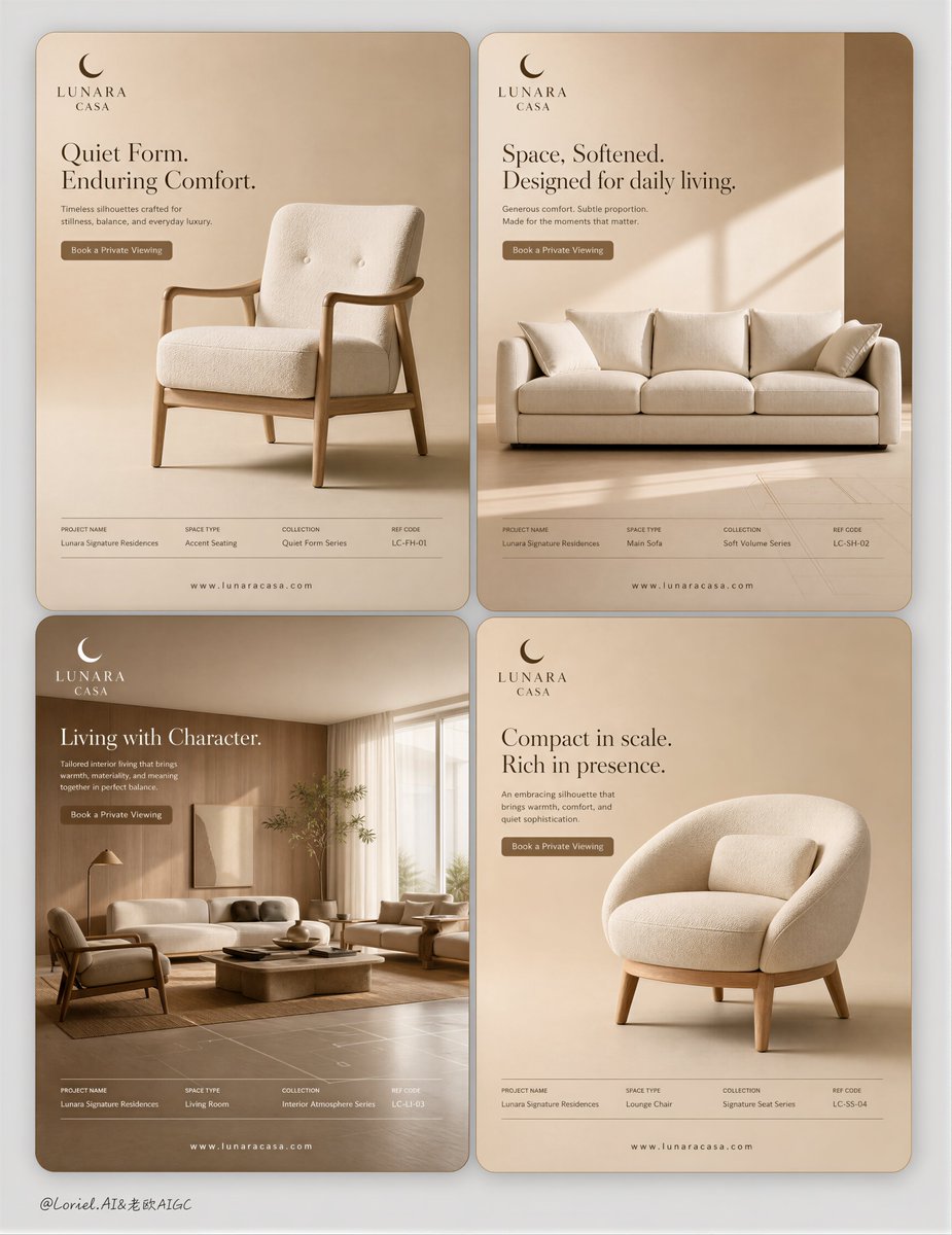 Lunara Casa Premium Real Estate Sales Brochure Set