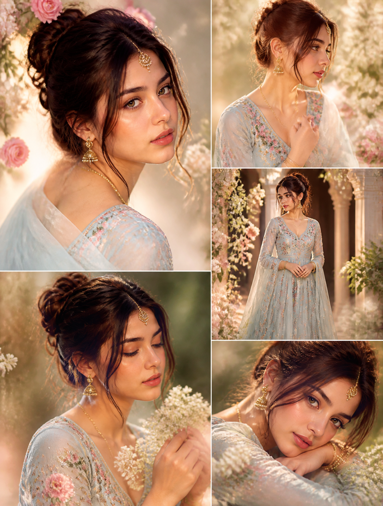 Ethereal Indian Beauty in Pastel Anarkali
